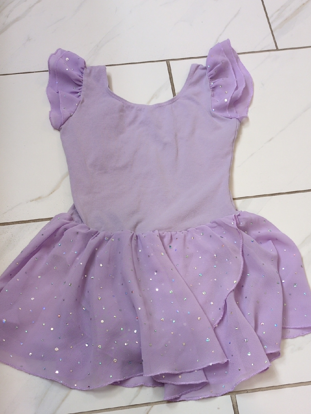 Girls Size L- Lavender Sparkle Ballet Dress for Kids